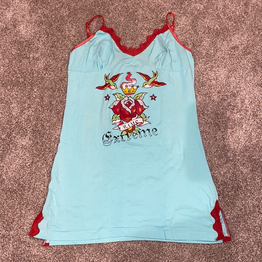 VGUC Popsi Lingerie XL Tattoo Cotten Slip Nighgown